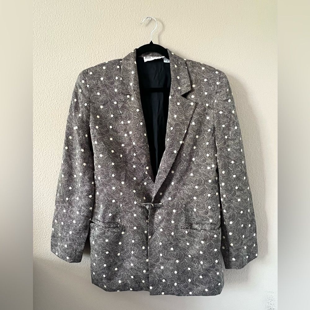 Anne Klein II Vintage 100% Silk Blazer